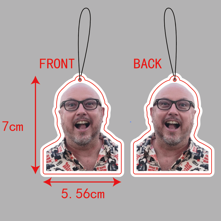 Personalized Photo Air Freshener Logo Both Sides Printed